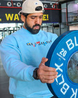 'ALL IN' OVERSIZED UNISEX SWEATSHIRT - SKY BLUE