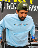 'ALL IN' OVERSIZED UNISEX SWEATSHIRT - SKY BLUE