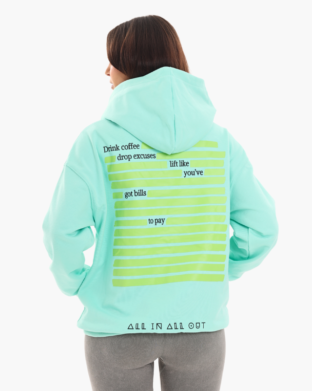 OVERSIZED UNISEX HOODIES - AQUAMARINE