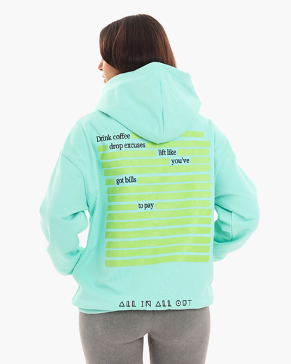 OVERSIZED UNISEX HOODIES - AQUAMARINE