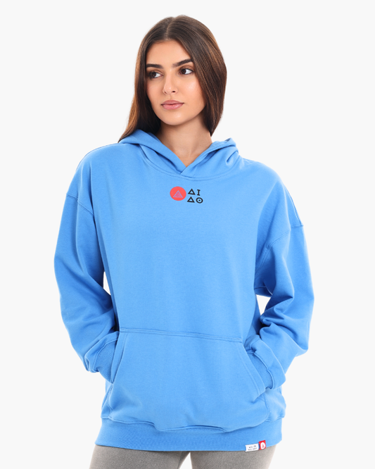 OVERSIZED UNISEX HOODIES - AZURE
