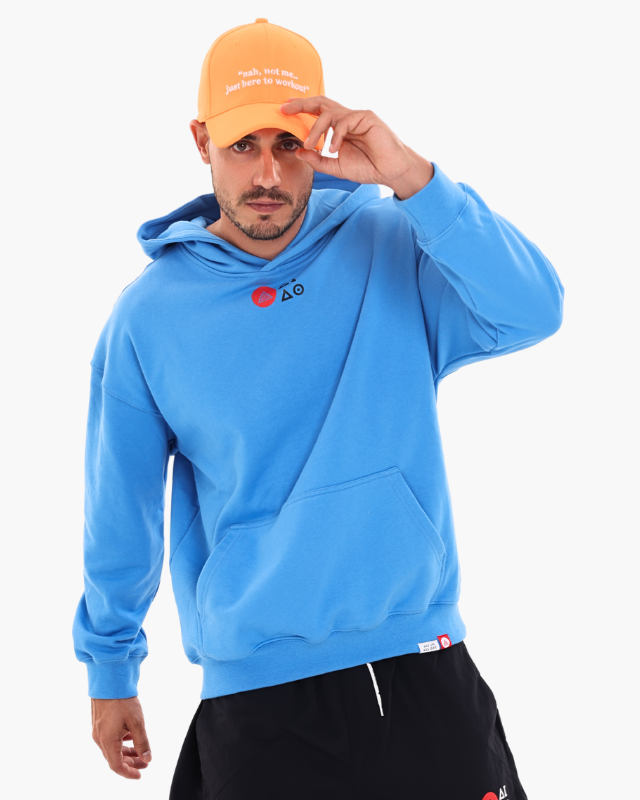 OVERSIZED UNISEX HOODIES - AZURE