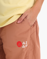 Nylon Unisex Track Pants Beige