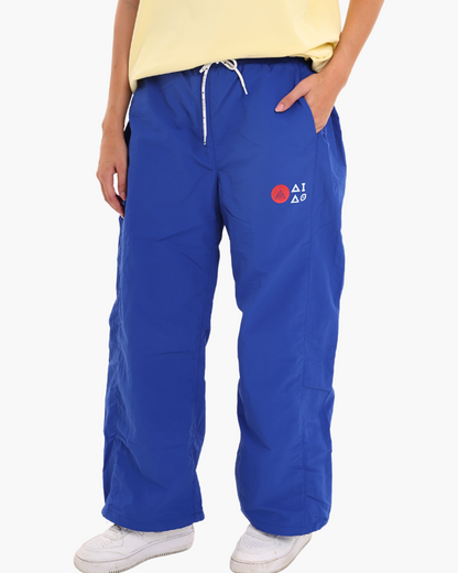 NYLON UNISEX TRACK PANTS - BLUE