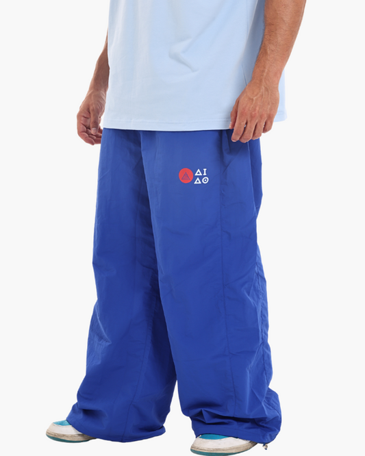 NYLON UNISEX TRACK PANTS - BLUE