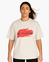 Oversized beige unisex t-shirt