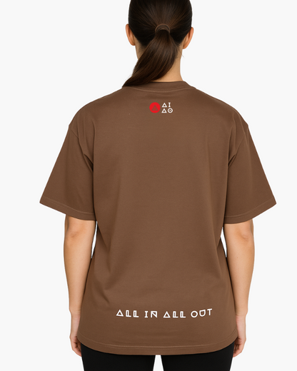 Oversized Navy Brown unisex t-shirt