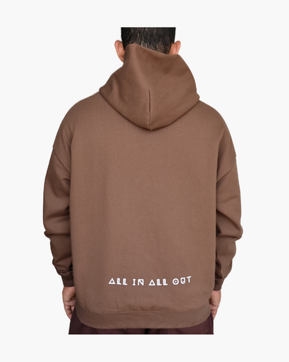 FEARLESS OVERSIZED UNISEX HOODIES - BROWN