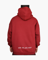 CHARGE UP OVERSIZED UNISEX HOODIES - BURGUNDY
