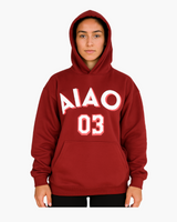 CHARGE UP OVERSIZED UNISEX HOODIES - BURGUNDY