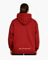 CHARGE UP OVERSIZED UNISEX HOODIES - BURGUNDY