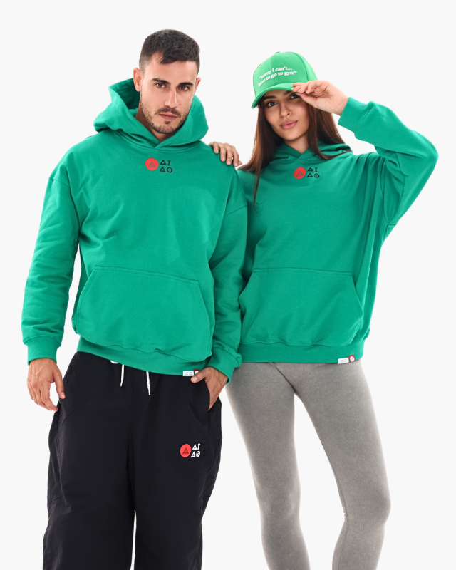 OVERSIZED UNISEX HOODIES - JADE GREEN