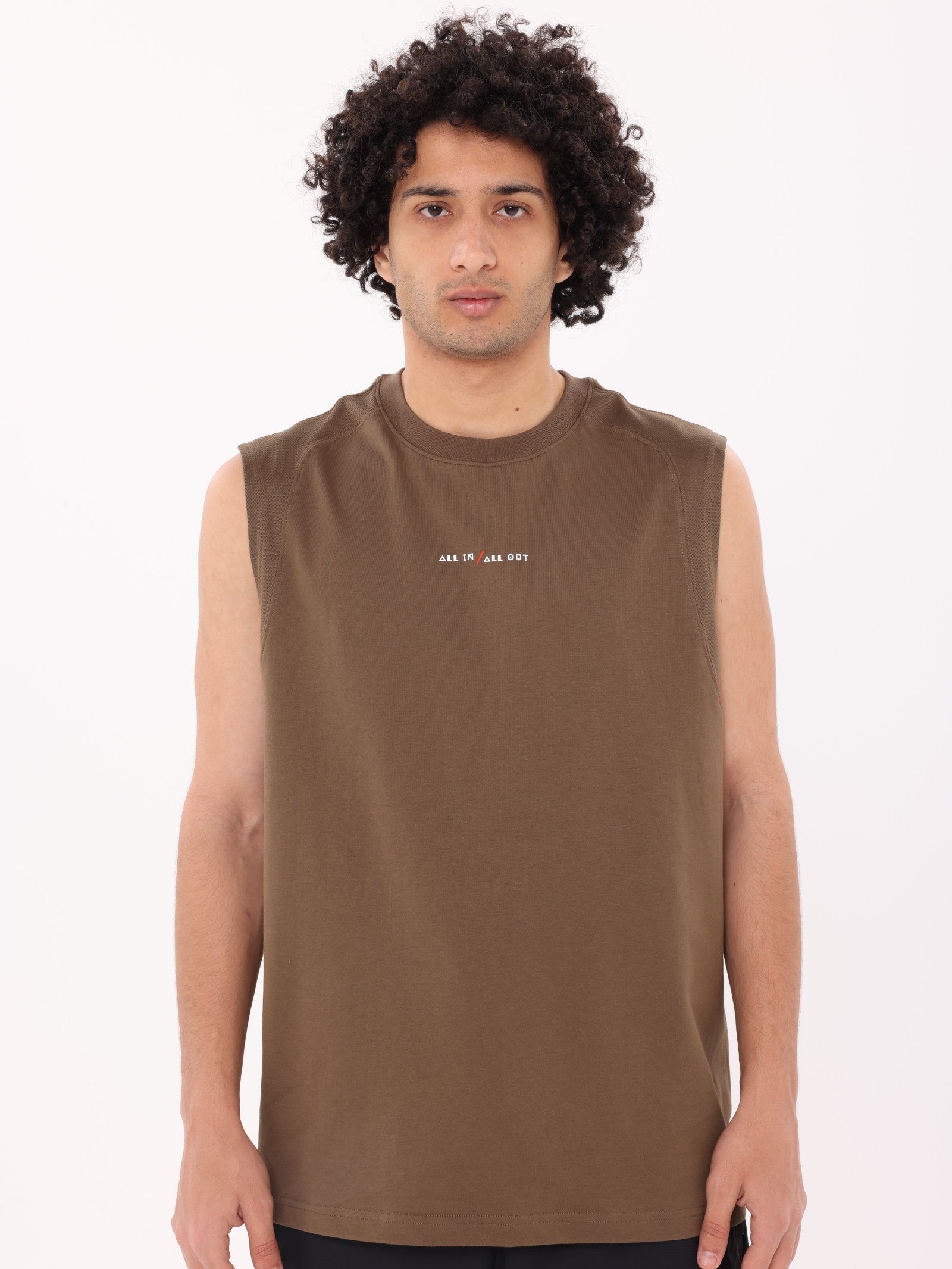 REP QUICK-DRYING TANK TEE - BROWN