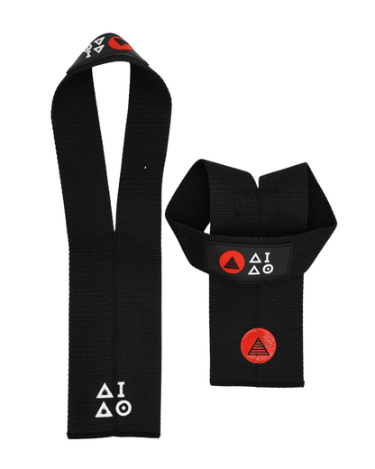 Weightlifting closed Loop Straps Black