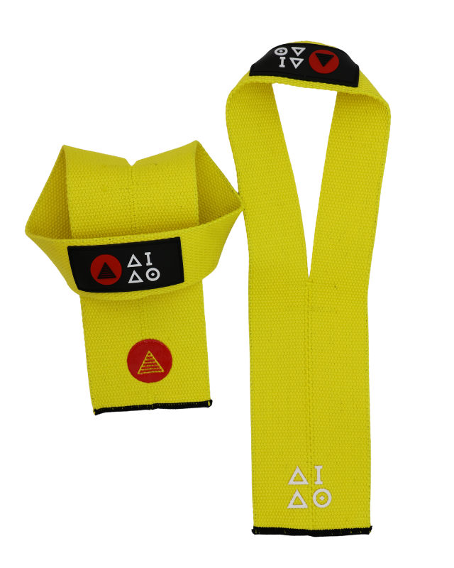 Weightlifting closed Loop Straps Yellow