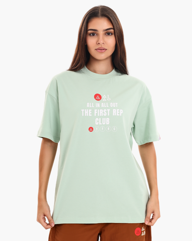 Oversized Unisex Tees Mint Green