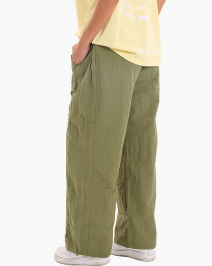 NYLON UNISEX TRACK PANTS OLIVE