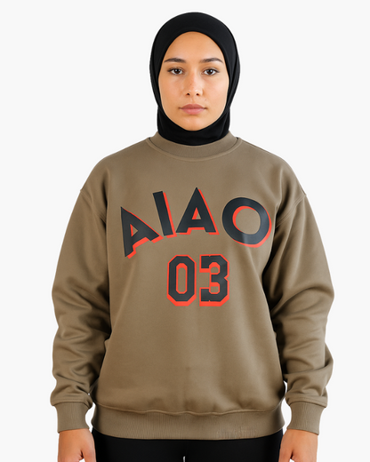 Oversized Unisex Sweatshirt Olive