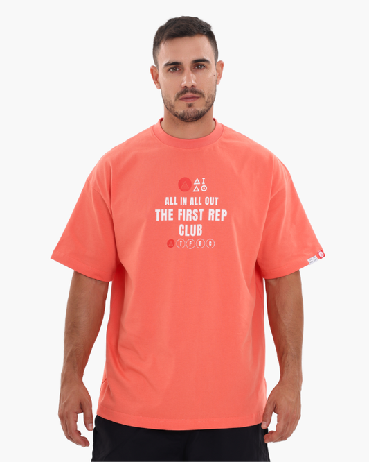 Oversized Unisex Tees Salmon Orange Colour