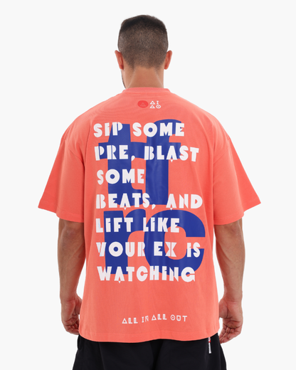 Oversized Unisex Tees Salmon Orange Colour