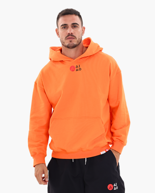 ‘NOW IS NOW’ OVERSIZED UNISEX HOODIES - PUMPKIN ORANGE