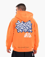 ‘NOW IS NOW’ OVERSIZED UNISEX HOODIES - PUMPKIN ORANGE