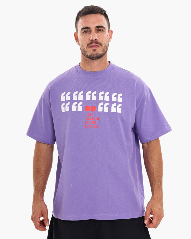 Oversized Unisex Tees - Purple Front