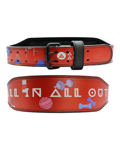 Red fitness belt with padding