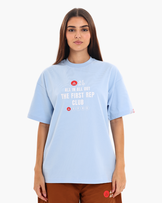 Unisex Oversized Tees Sky Blue Colour