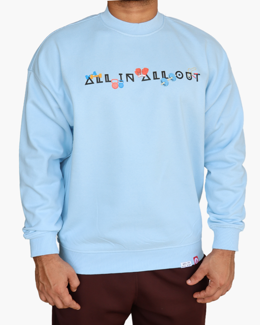 Oversized Unisex Sweatshirt Baby Blue