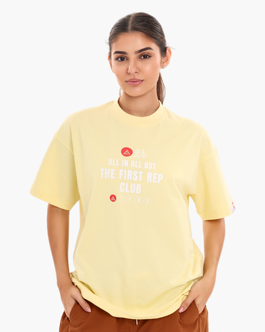 Unisex Oversized Tees Butter Yellow colour